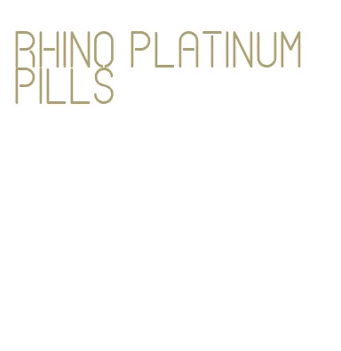 rhino platinum pills