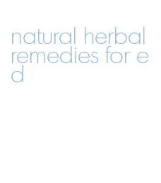 natural herbal remedies for ed