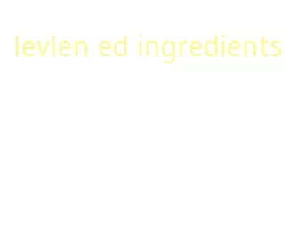 levlen ed ingredients