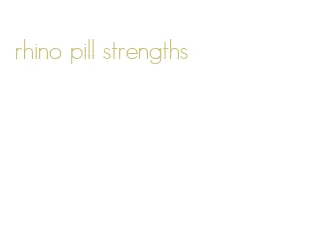 rhino pill strengths