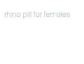 rhino pill for females