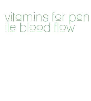 vitamins for penile blood flow