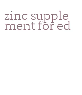 zinc supplement for ed