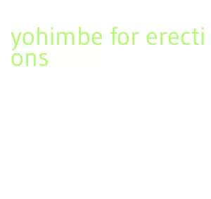 yohimbe for erections