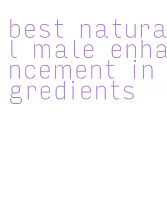 best natural male enhancement ingredients