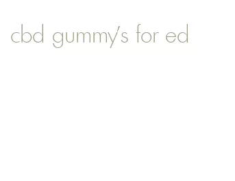 cbd gummy's for ed
