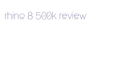 rhino 8 500k review
