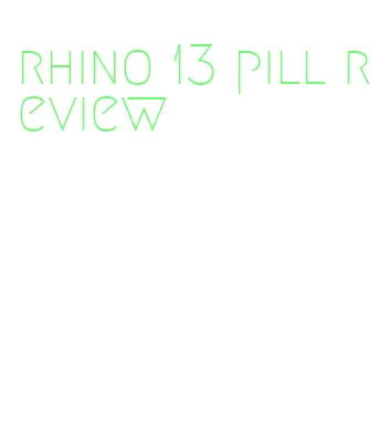 rhino 13 pill review