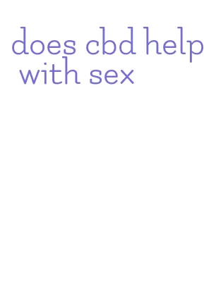 does cbd help with sex