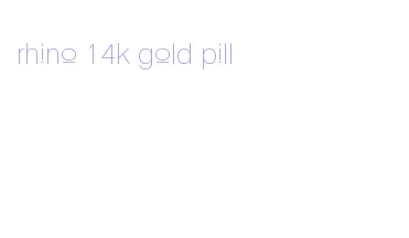 rhino 14k gold pill